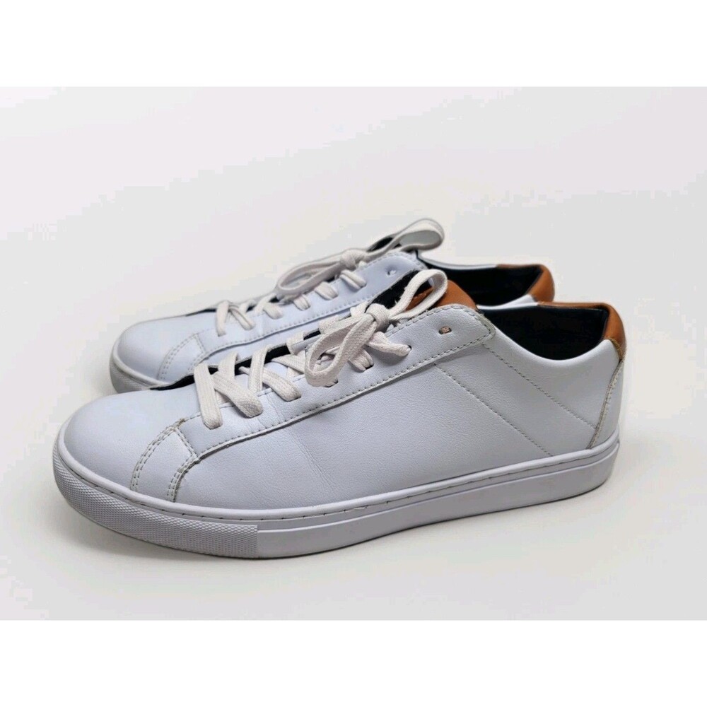 BYLT Basics Everyday Shoes Men's 11.5 White Leather Low Top Minimalist Sneakers